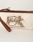 American Darling Wristlet Hair on Genuine Leather Western Women Bag | Handbag Purse | Women Wristlet | Wristlet Wristlet | Travel Wristlet | Leather Wristlet | Clutch Wristlet