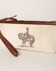 American Darling ADBG344BO Wristlet Hair On Genuine Leather women bag western handbag purse