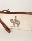 American Darling Wristlet Genuine Leather Women Bag W. Handbag Purse –
