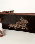 American Darling Wristlet Genuine Leather Women Bag W. Handbag Purse –