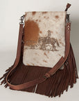 American Darling ADBGS192AI Messenger Hair-On Genuine Leather Women Bag Western Handbag Purse