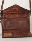 American Darling Hand Tooled Saddle Blanket Genuine Leather Women Bag Western Handbag Purse