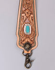 American Darling ADSTF167 Hand Tooled Genuine Leather Crossbody Handle Strap For Bags 28" L x 3" W