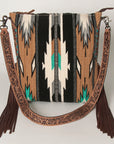 American Darling Saddle Blanket Genuine Leather Women Bag Western Handbag Purse