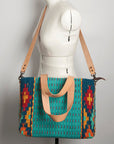American Darling Tote Saddle Blanket Genuine Leather Women Bag Western Handbag Purse