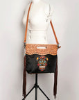 American Darling Clutch Hand Tooled Hair on Genuine Leather Western Women Bag Handbag Purse | Purses for Cute