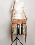 American Darling Signature Crossbody Hand Tooled Saddle Blanket Genuine Leather Women Bag Western Handbag Purse