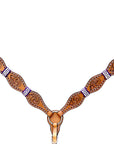 HILASON W. H. Headstall Rawhide Braided American Leather Tan – Hilason