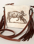 American Darling Small Crossbody Saddle Blanket Genuine Leather women bag western handbag purse
