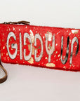 American Darling Wristlet Genuine Leather Women Bag W. Handbag Purse –