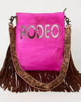 American Darling Messenger Hand Tooled Hair On Genuine Leather Western Women Bag Handbag Purse | Cute