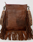American Darling ADBGS192AT Messenger Hair-On Genuine Leather Women Bag Western Handbag Purse