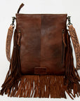ADBGS192AX American Darling Hand Tooled Hair On Genuine Leather Women Bag Western Handbag Purse