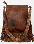 American Darling ADBGS192BD Messenger Hair-On Genuine Leather Women Bag Western Handbag Purse