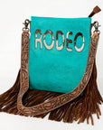 American Darling Messenger Hand Tooled Hair On Genuine Leather Western Women Bag Handbag Purse | Cute