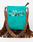 American Darling ADBGS192BE Messenger Hair-On Genuine Leather Women Bag Western Handbag Purse