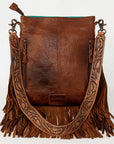 American Darling ADBGS192BE Messenger Hair-On Genuine Leather Women Bag Western Handbag Purse