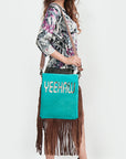 American Darling ADBGS192BG Messenger Hair-On Genuine Leather Women Bag Western Handbag Purse