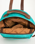 American Darling Hand Tooled Hair On Genuine Leather Women Bag Western Handbag Purse