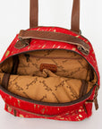 American Darling Hand Tooled Hair On Genuine Leather Women Bag Western Handbag Purse