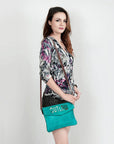 American Darling ADBGS178AR Envelope Hair-On Genuine Leather Women Bag Western Handbag Purse