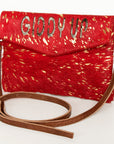 American Darling ADBGS178AT Envelope Hair-On Genuine Leather Women Bag Western Handbag Purse