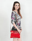 American Darling ADBGS178AU Envelope Hair-On Genuine Leather Women Bag Western Handbag Purse
