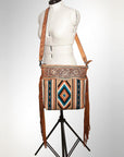 American Darling ADBGZ640 Signature Crossbody Hand Tooled Saddle Blanket Genuine Leather Women Bag Western Handbag Purse