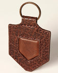 American Darling ADKRZ101 Hand Tooled Carved Genuine Leather Keyring