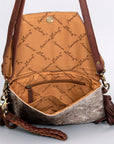 American Darling Clutch Hand Tooled Hair-On Genuine Leather Women Bag Western Handbag Purse