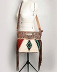 American Darling Clutch Hand Tooled Saddle Blanket Fabric Genuine Leather Western Women Bag Handbag Purse | Purses for Cute