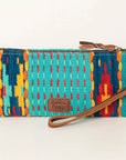 American Darling Wristlet Saddle Blanket Fabric Genuine Leather Western Women Bag | Handbag Purse | Women Wristlet | Wristlet Wristlet | Travel Wristlet | Leather Wristlet | Clutch Wristlet