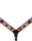 Bar H Equine Western Horse Floral Embroidery Design Genuine American Leather Tack Set