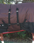 Brown and Black Horse Turnout Blanket With Weatherproof Comfort