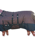 Hilason 600D Winter Waterproof Horse Turnout Blanket Belly Wrap Brown Black