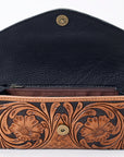 OHLAY WALLET Hand Tooled Genuine Leather women bag western handbag purse