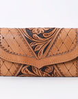 OHLAY WALLET Hand Tooled Genuine Leather women bag western handbag purse