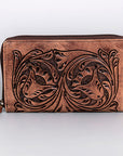 OHLAY WALLET Hand Tooled Genuine Leather women bag western handbag purse