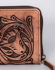 OHLAY WALLET Hand Tooled Genuine Leather women bag western handbag purse