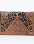 OHLAY WALLET Hand Tooled Genuine Leather women bag western handbag purse