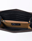 OHLAY WALLET Hand Tooled Genuine Leather women bag western handbag purse