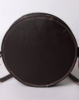 OHLAY KBG148 Canteen Hand Tooled Hair-On Genuine Leather women bag western handbag purse