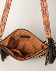 American Darling ADBGZ642A Signature Crossbody Hand Tooled Saddle Blanket Genuine Leather Women Bag Western Handbag Purse