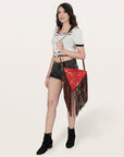 American Darling Hair On Genuine Leather Women Bag Western Handbag Purse