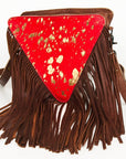 American Darling Hair On Genuine Leather Women Bag Western Handbag Purse