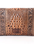American Darling ADBG942 Crossbody Hand Tooled Crocodile Embossed Genuine Leather Women Bag Western Handbag Purse