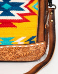 American Darling Saddle Blanket Hair On Genuine Leather Women Bag Western Handbag Purse