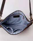 OHLAY KBK101 HOBO Hand Tooled Hair-on Genuine Leather women bag western handbag purse