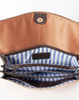 Ohlay Bags KBK108 Clutch Hand Tooled Hair-On Genuine Leather Women Bag Western Handbag Purse