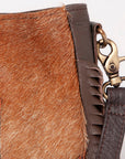 OHLAY KBK126 HOBO Hand Tooled Hair-on Genuine Leather women bag western handbag purse